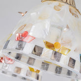 White and Gold Stained Glass Mosaic Chandelier - Tiffany Inspired Hanging Lamp Kit (9/11 Lights)
